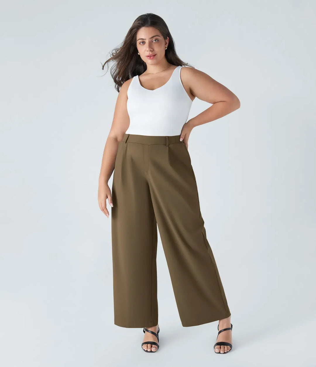 Milejka Flex™ DayStretch – Wysokie spodnie robocze z prostą nogawką i kieszeniami, dostępne w rozmiarach plus size