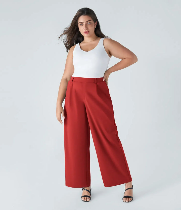 Milejka Flex™ DayStretch – Wysokie spodnie robocze z prostą nogawką i kieszeniami, dostępne w rozmiarach plus size