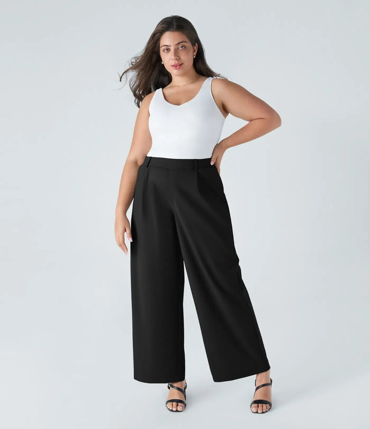 Milejka Flex™ DayStretch – Wysokie spodnie robocze z prostą nogawką i kieszeniami, dostępne w rozmiarach plus size
