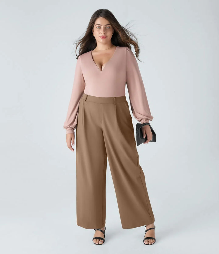 Milejka Flex™ DayStretch – Wysokie spodnie robocze z prostą nogawką i kieszeniami, dostępne w rozmiarach plus size