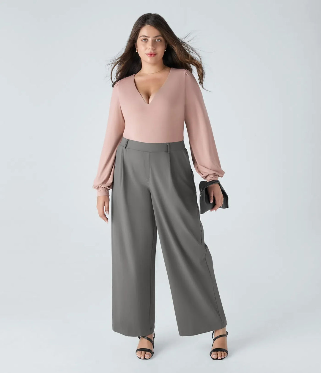 Milejka Flex™ DayStretch – Wysokie spodnie robocze z prostą nogawką i kieszeniami, dostępne w rozmiarach plus size